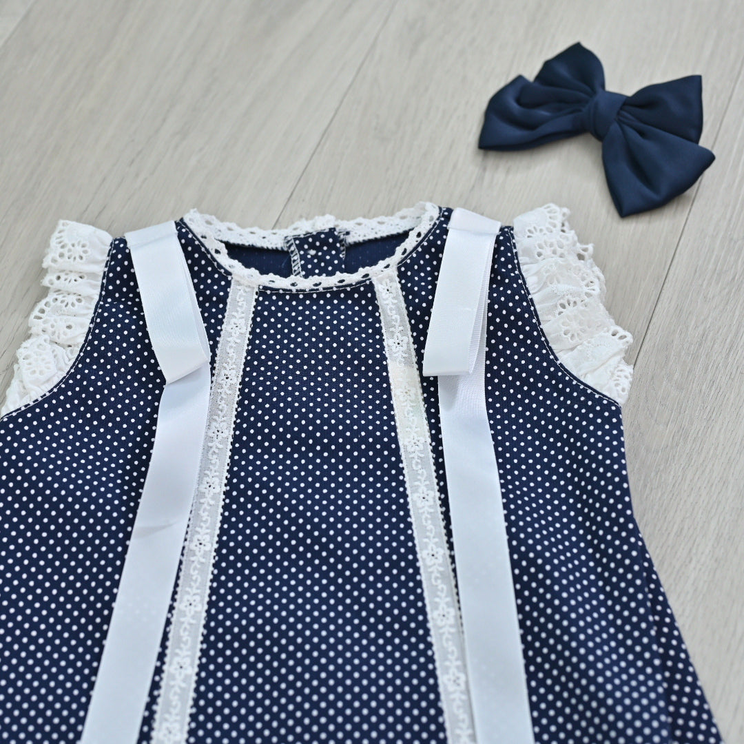Valeria Navy Dress