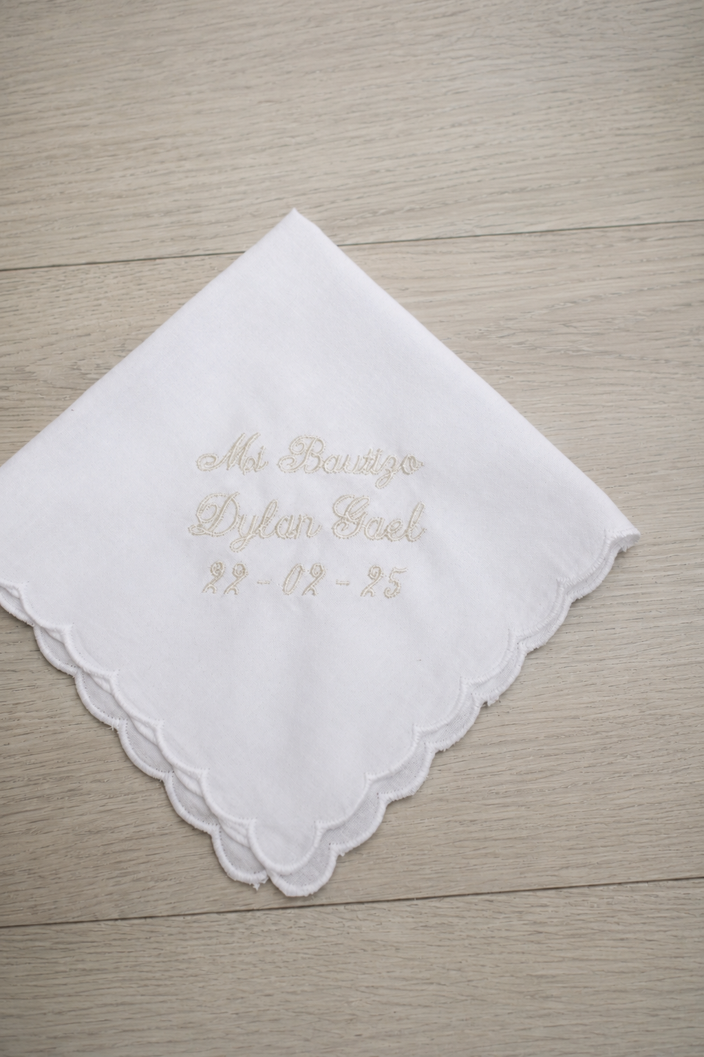 Pañuelo de Bautizo Personalizado