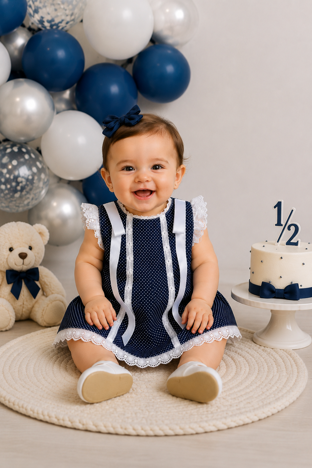 Valeria Navy Dress