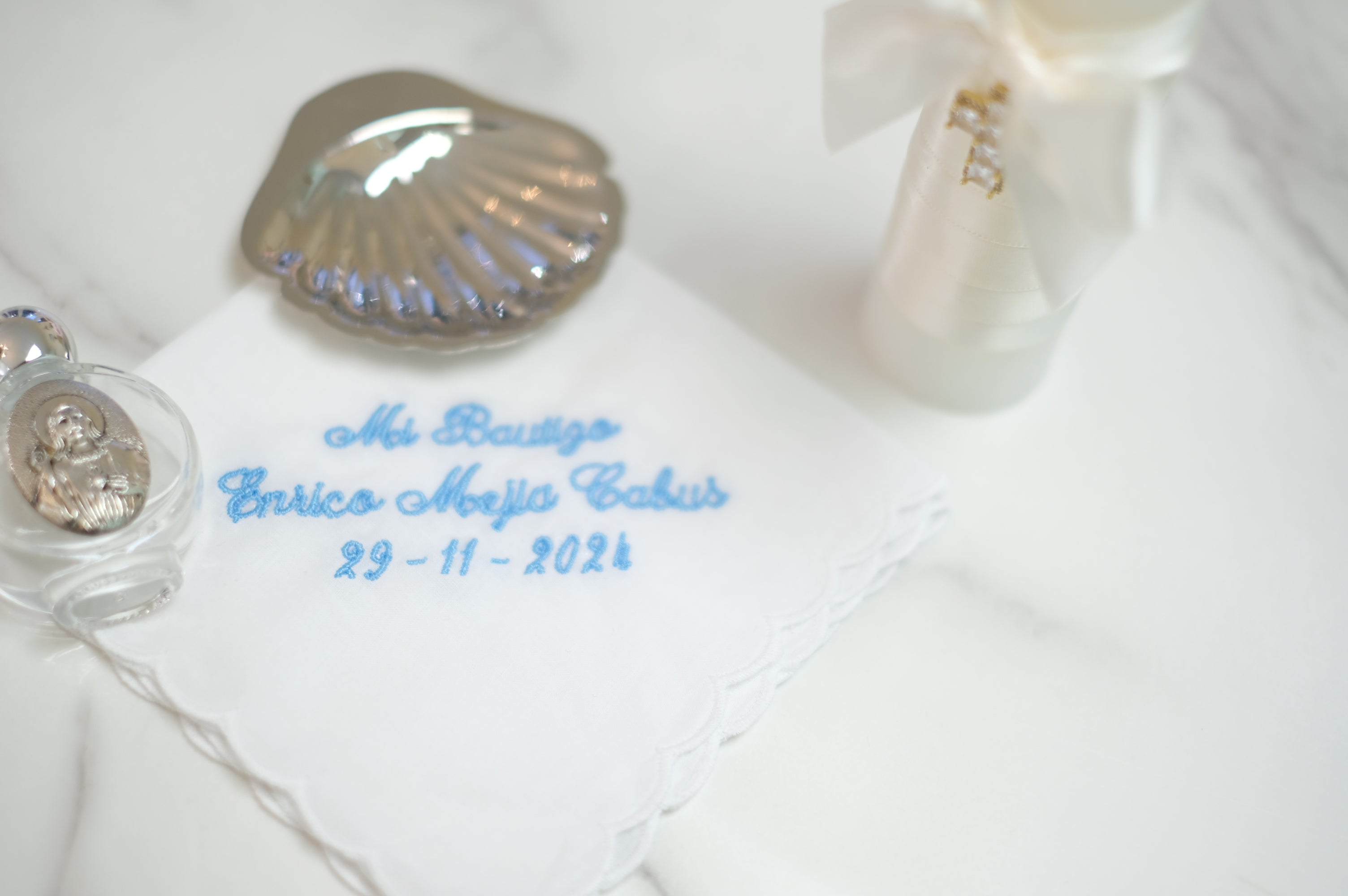 Pañuelo de Bautizo Personalizado