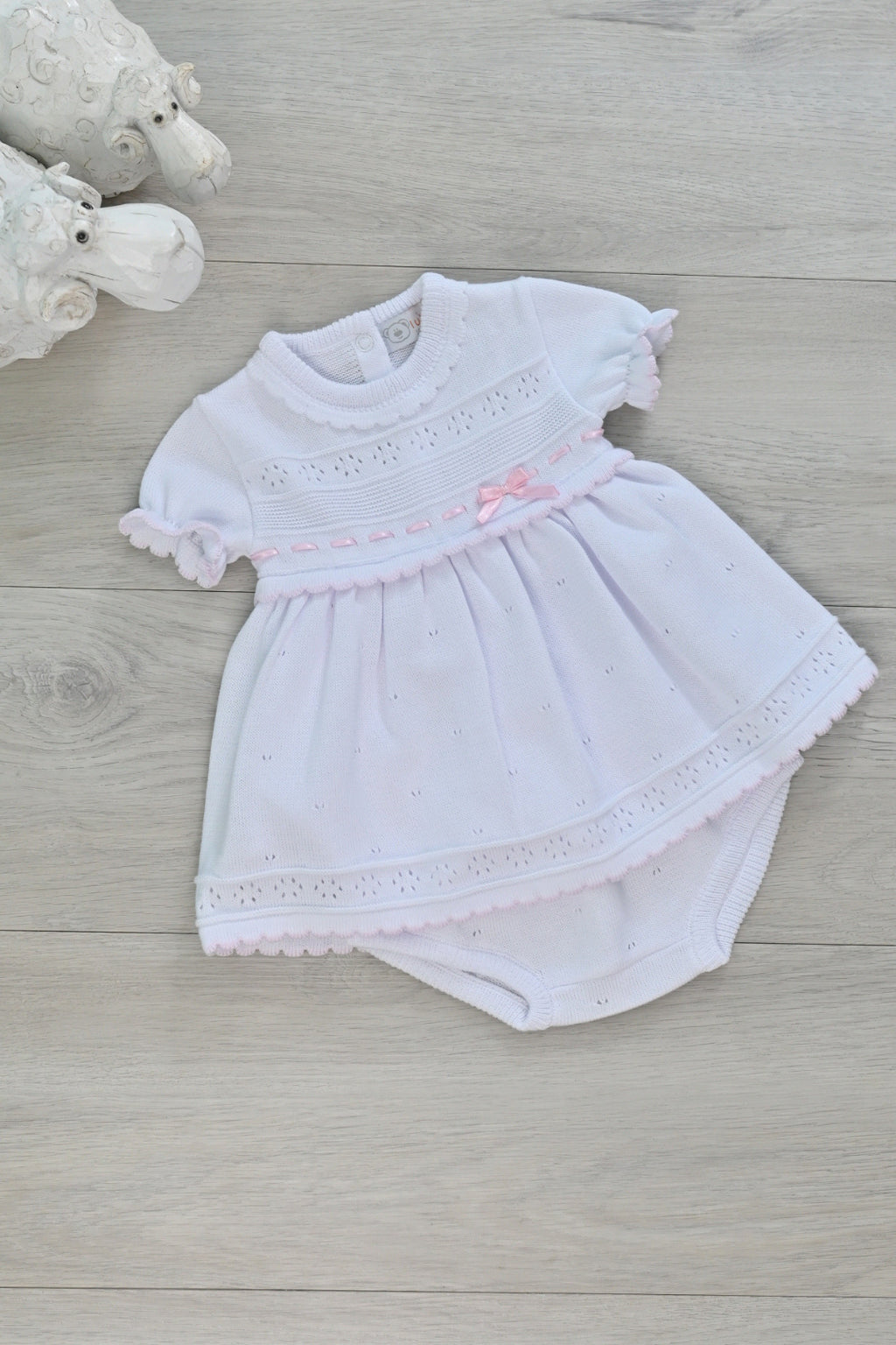 Luciana White Knit Dress