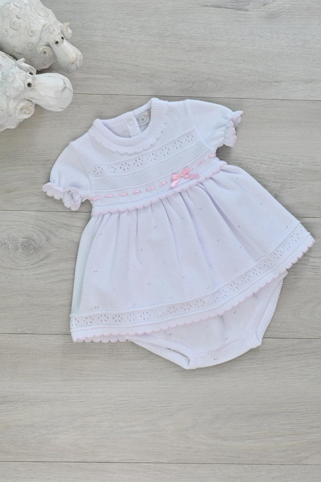 Luciana White Knit Dress