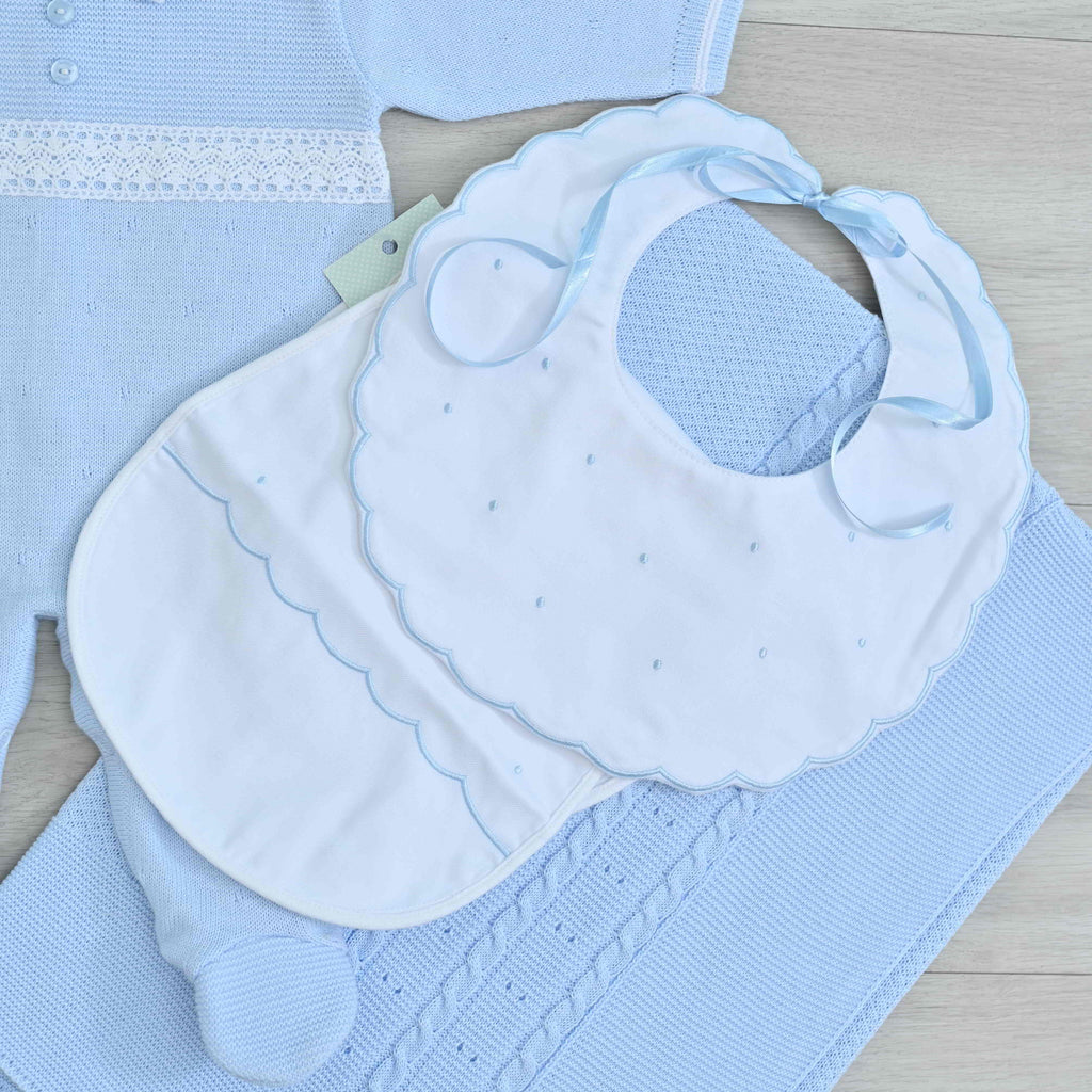 Set Babero y Trapito de Hombre Baby Blue