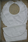 Set Babero y Trapito de Hombro Blanco